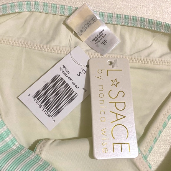 L*SPACE Women's VERONICA BOTTOM CLA Ribbed Bikini Bottom Size S - Picture 5 of 5